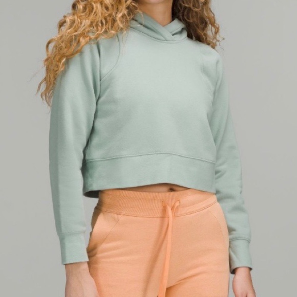 Loungefly Cropped Hoodie in Silver Blue - Size 6